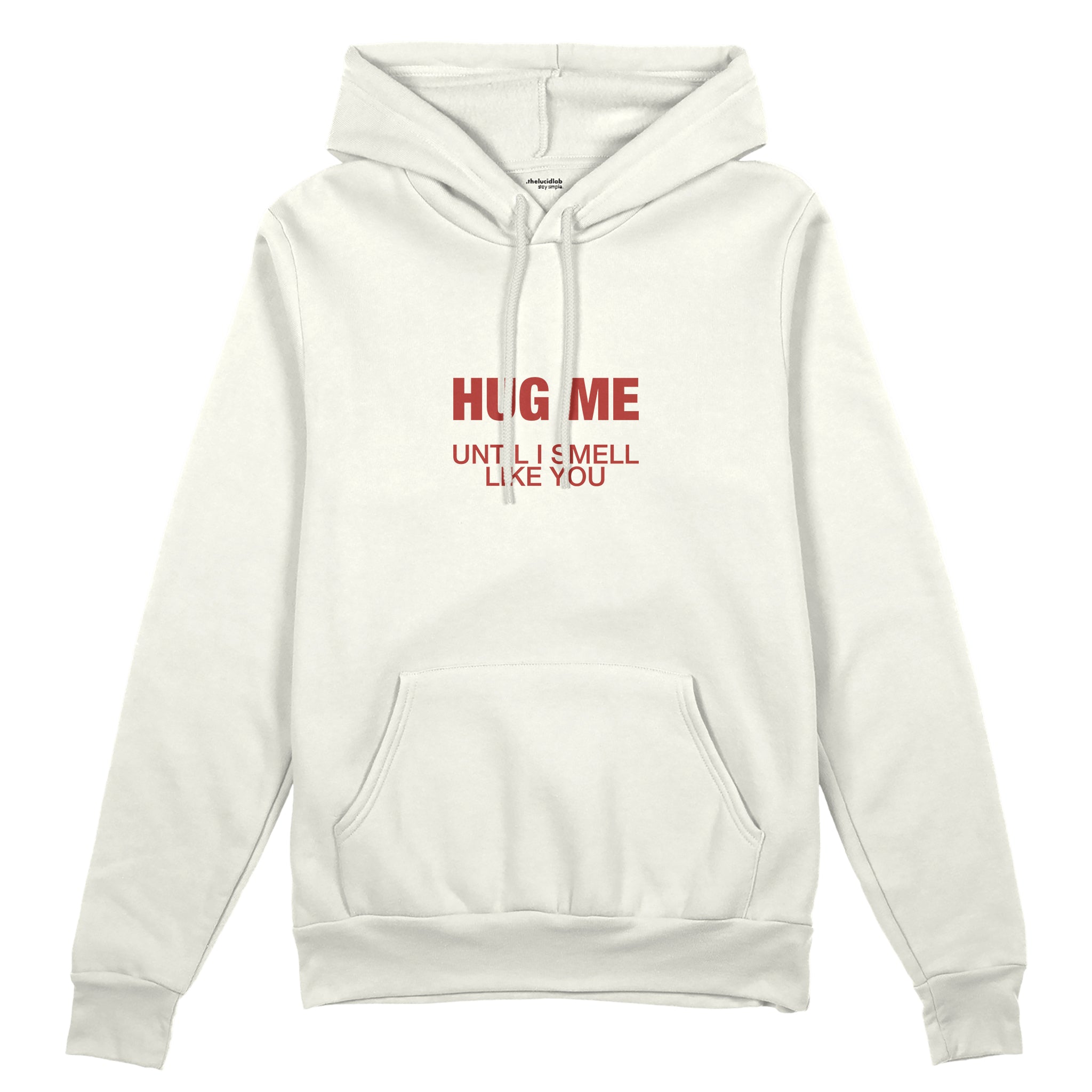 I Smell Like You Oversize Hoodie - Beyaz - ön görünüm