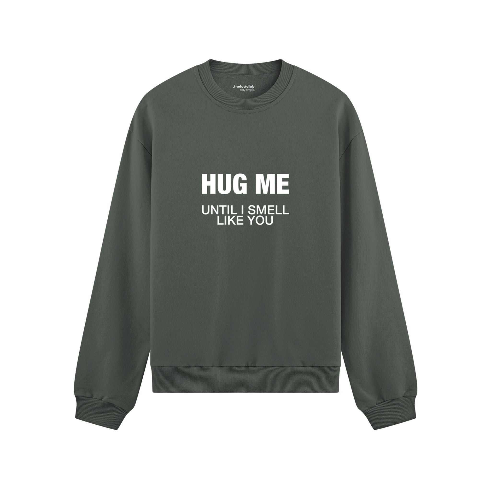 I Smell Like You Oversize Sweatshirt - Antrasit - ön görünüm