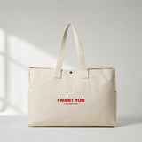 I Want You Daily Tote Bag – ön görünüm