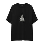 Iconic Christmas Tree Oversize Tişört Siyah Ön