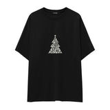 Iconic Christmas Tree Oversize Tişört Siyah Ön