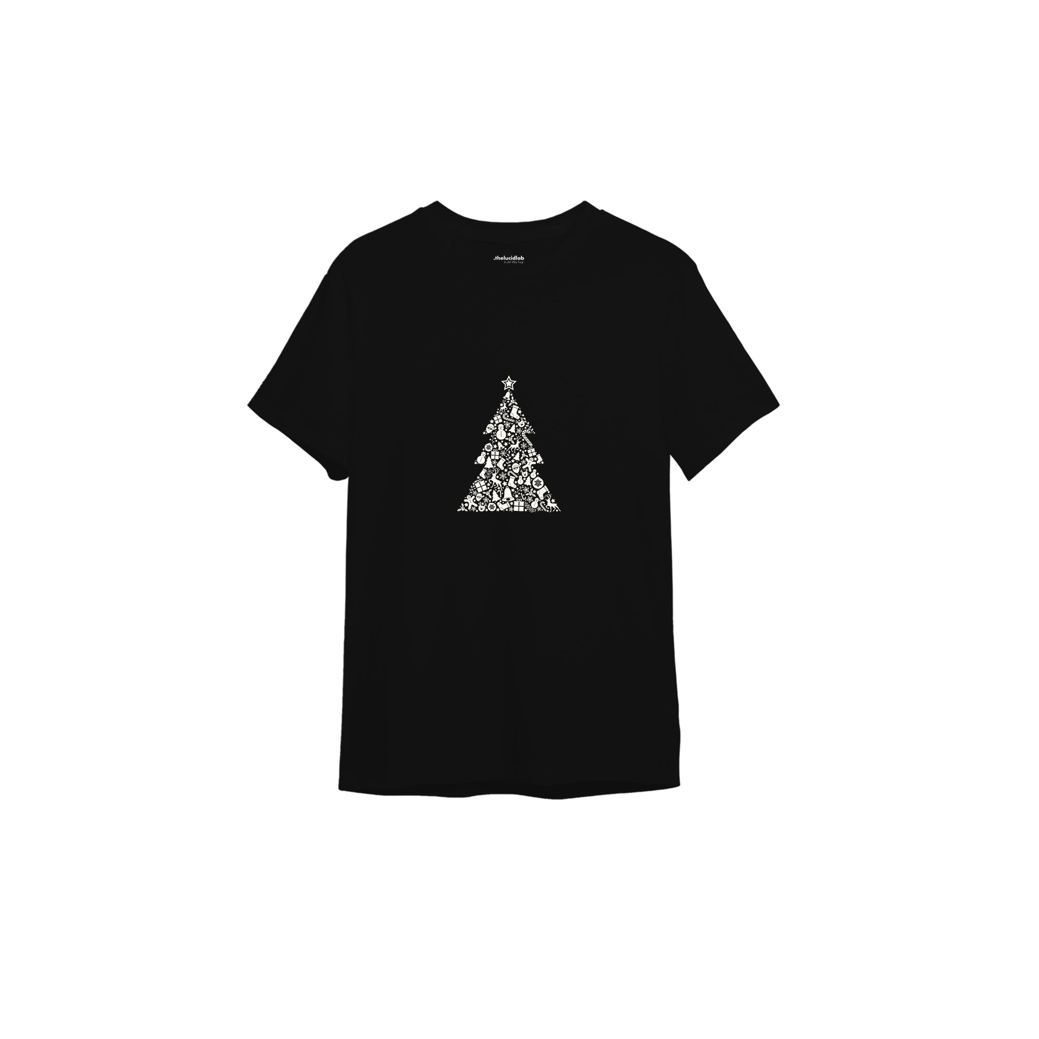 Iconic Christmas Tree Tişört Siyah Ön