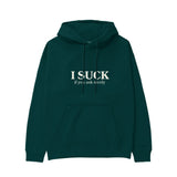 If You Ask Nicely Hoodie - Koyu Yeşil - ön görünüm