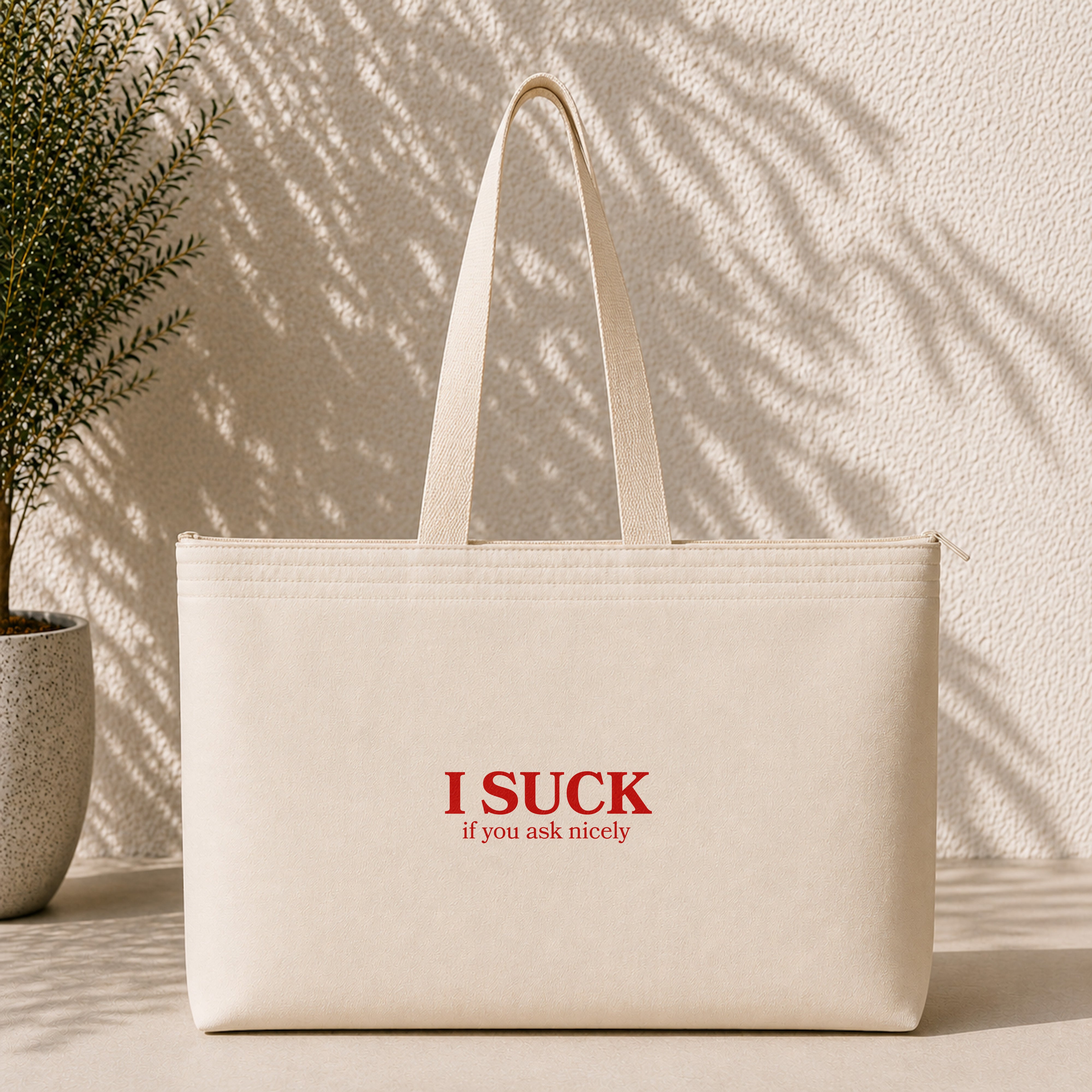 If You Ask Nicely Weekend Tote Bag – ön görünüm