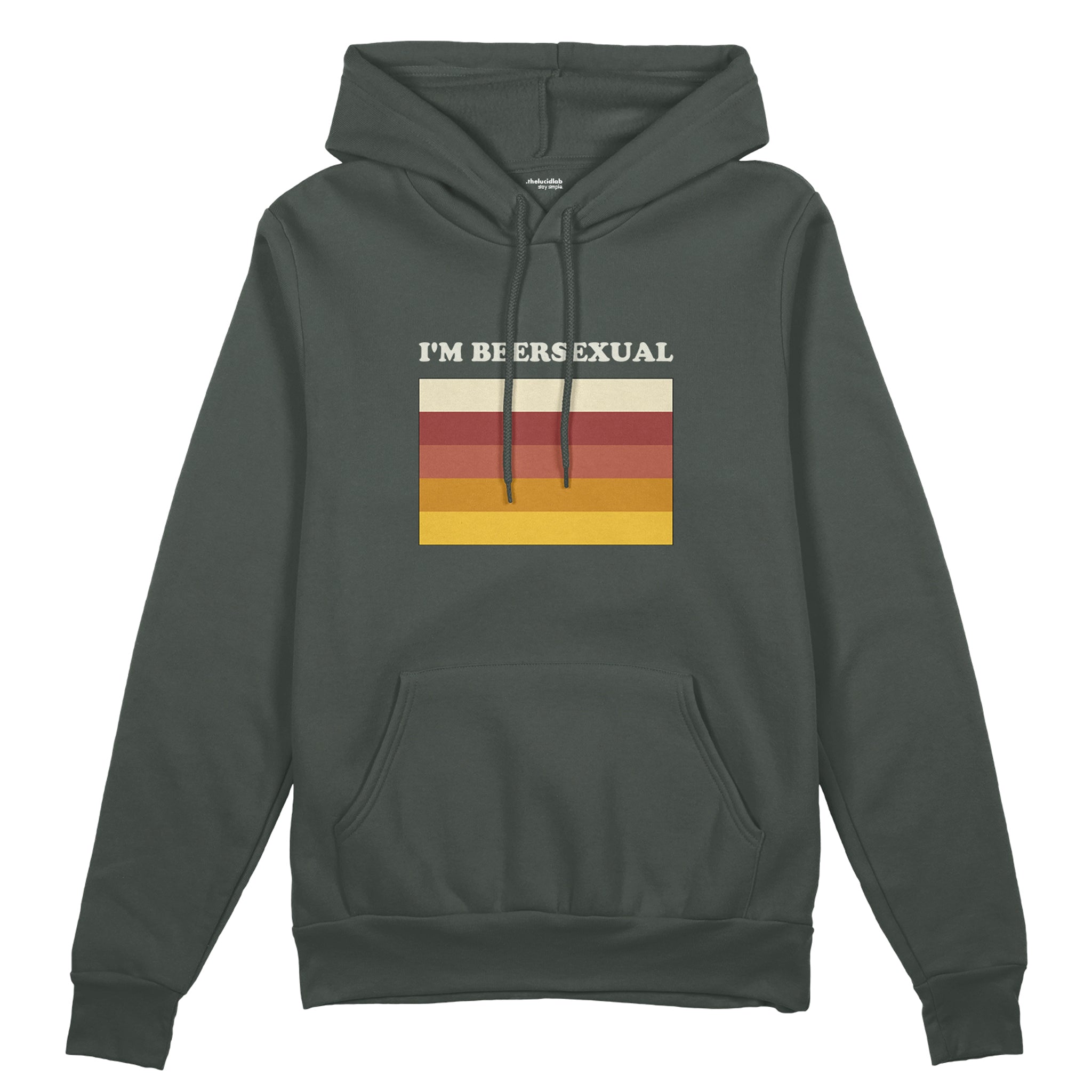I'm Beersexual Oversize Hoodie - Antrasit - ön görünüm
