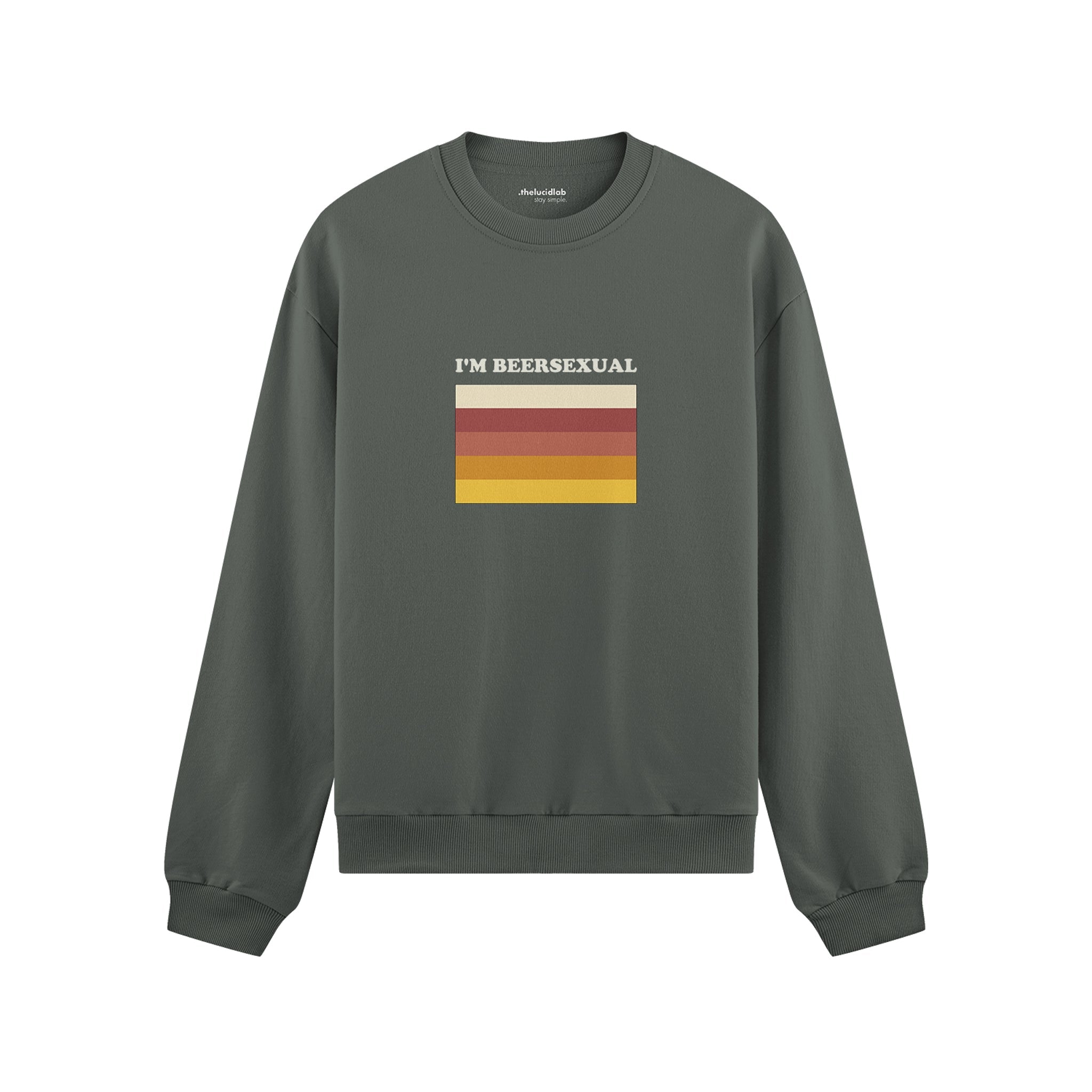 I'm Beersexual Oversize Sweatshirt - Antrasit - ön görünüm