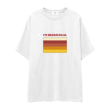 I'm Beersexual Oversize Tişört - Beyaz - ön görünüm
