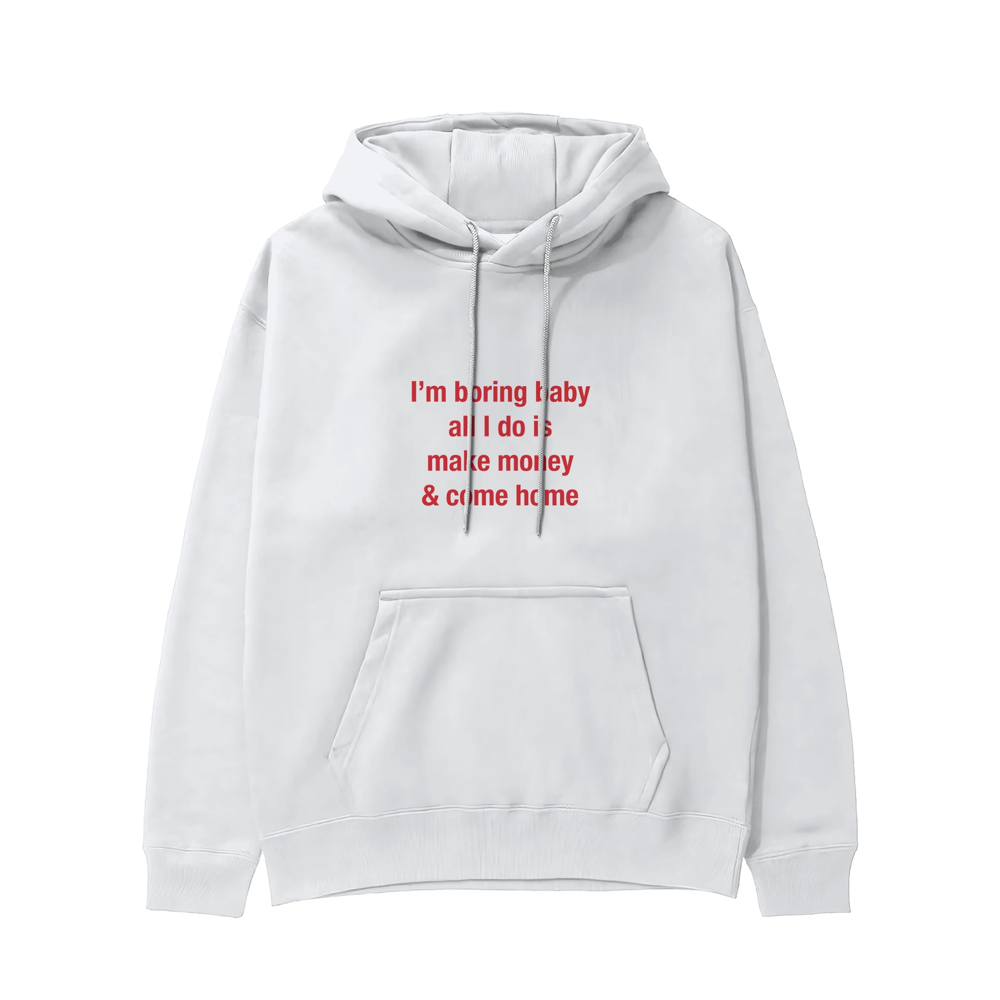 I’m Boring Baby Hoodie - Beyaz - ön görünüm