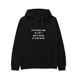 I’m Boring Baby Hoodie - Siyah - ön görünüm