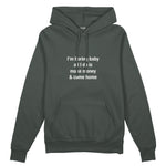 I’m Boring Baby Oversize Hoodie - Antrasit - ön görünüm