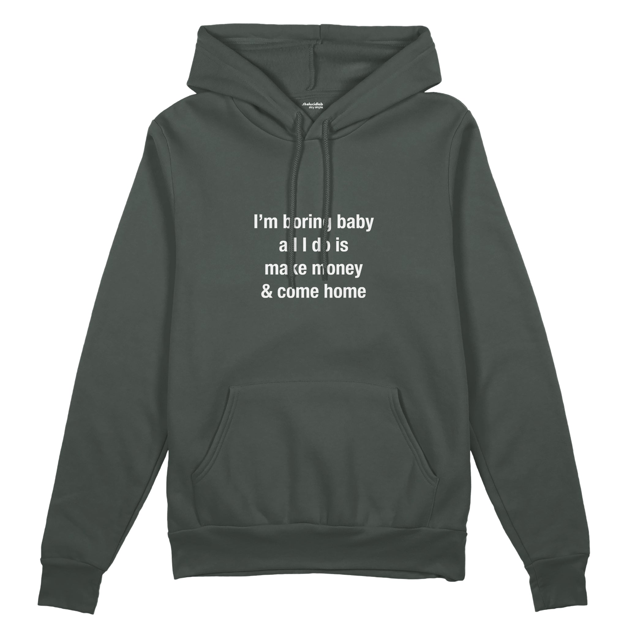 I’m Boring Baby Oversize Hoodie - Antrasit - ön görünüm