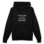 I’m Boring Baby Oversize Hoodie - Siyah - ön görünüm