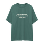 I'm Not Eminem Oversize Tişört - yesil