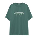 I'm Not Eminem Oversize Tişört - yesil