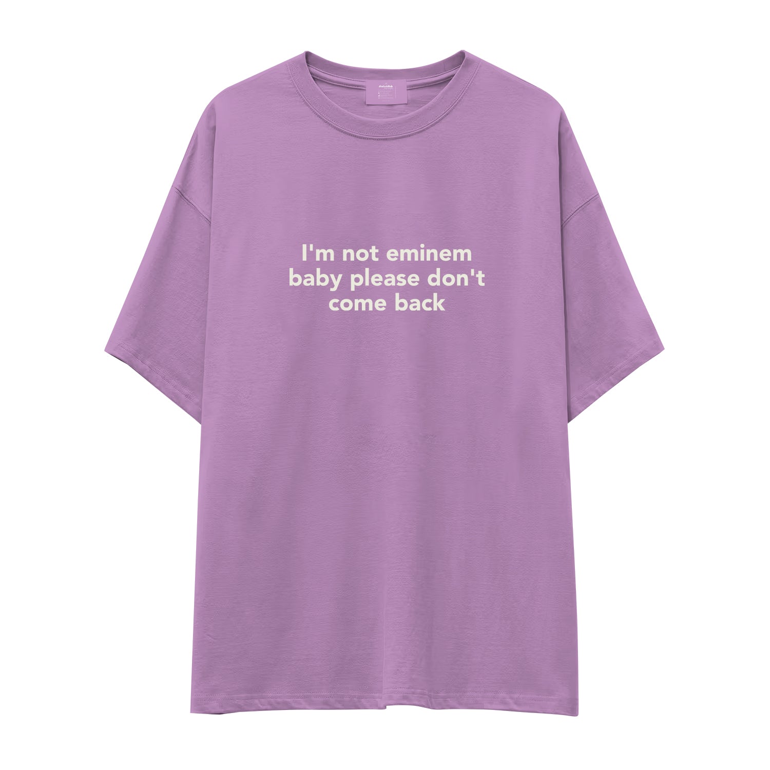 I'm Not Eminem Oversize Tişört - lila
