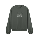 I'm Not Flirting Oversize Sweatshirt - Antrasit - ön görünüm
