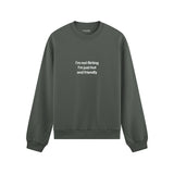I'm Not Flirting Oversize Sweatshirt - Antrasit - ön görünüm