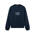 I'm Not Flirting Oversize Sweatshirt - Lacivert - ön görünüm