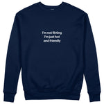 I'm Not Flirting Sweatshirt - Lacivert - ön görünüm