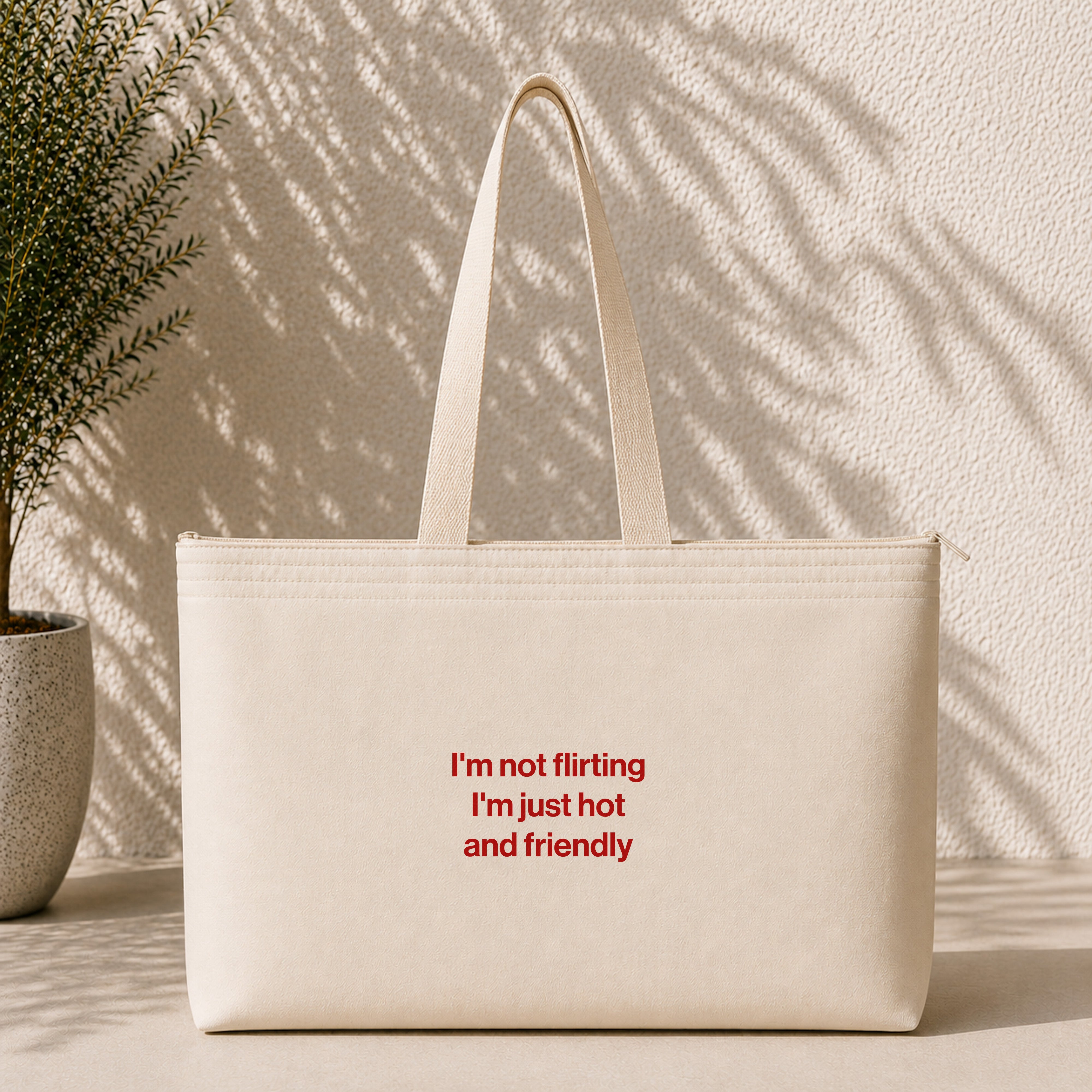 I'm Not Flirting Weekend Tote Bag – ön görünüm