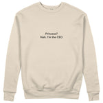 I'm The CEO Sweatshirt - Bej - ön görünüm