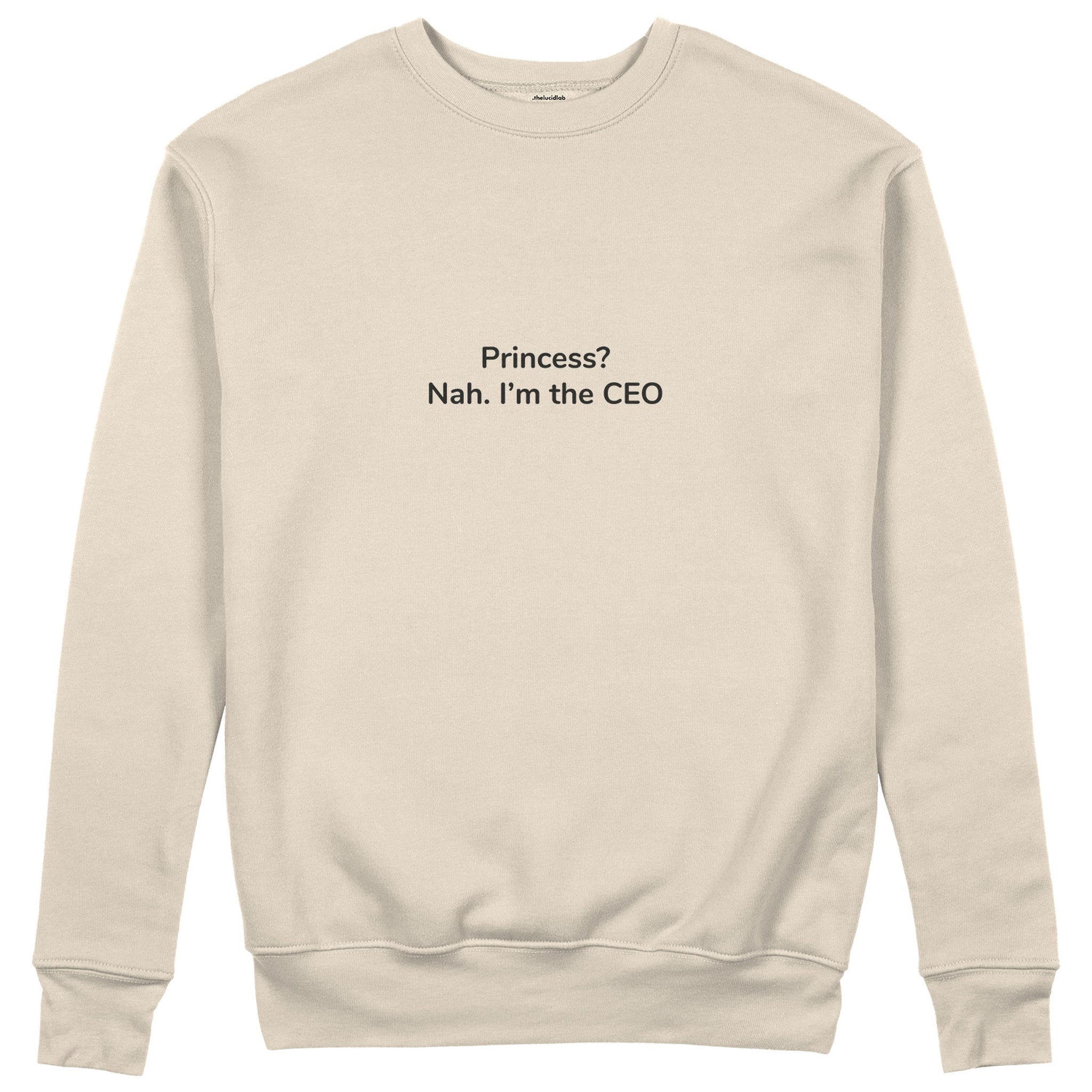 I'm The CEO Sweatshirt - Bej - ön görünüm