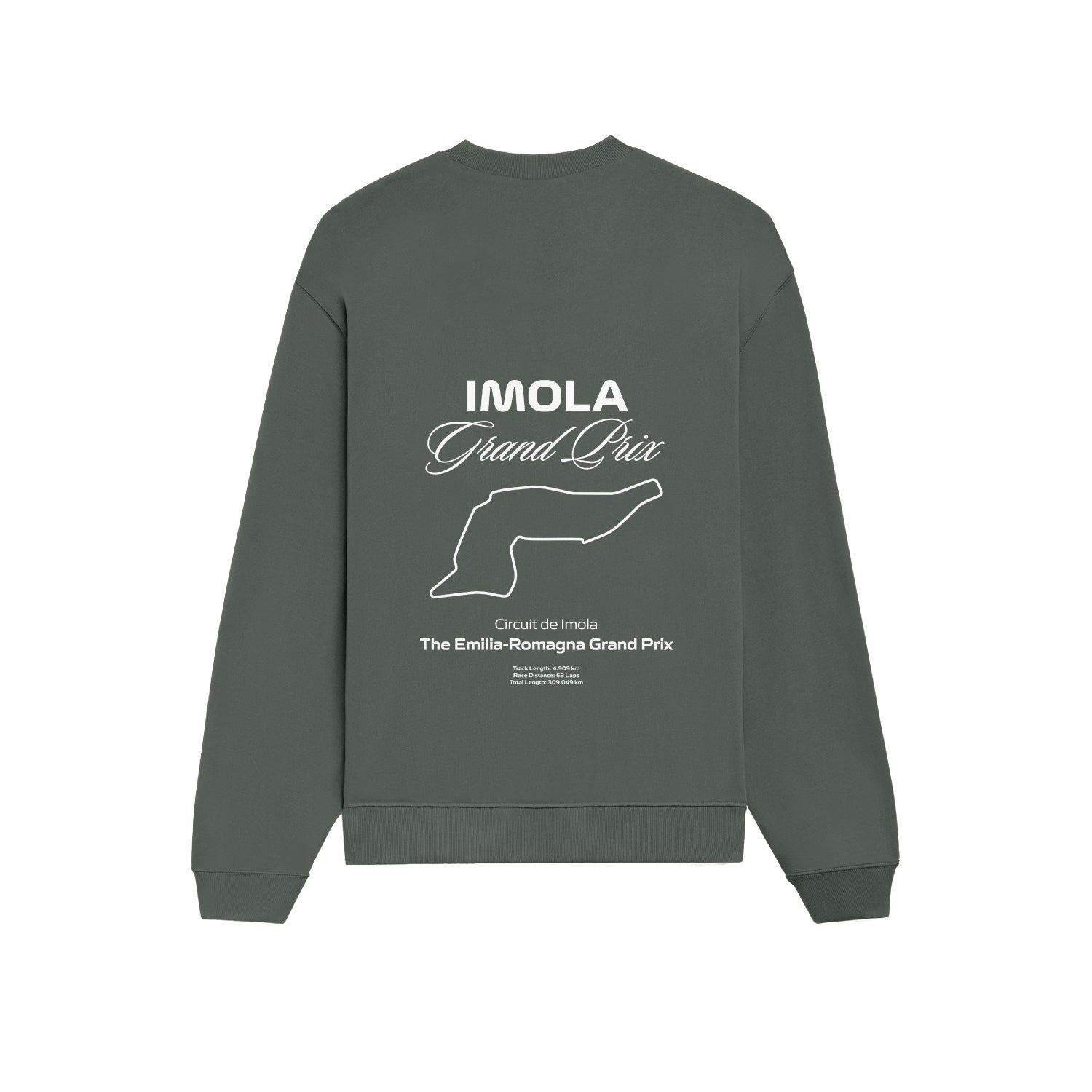 Imola Grand Prix Oversize Sweatshirt - Antrasit - arka görünüm