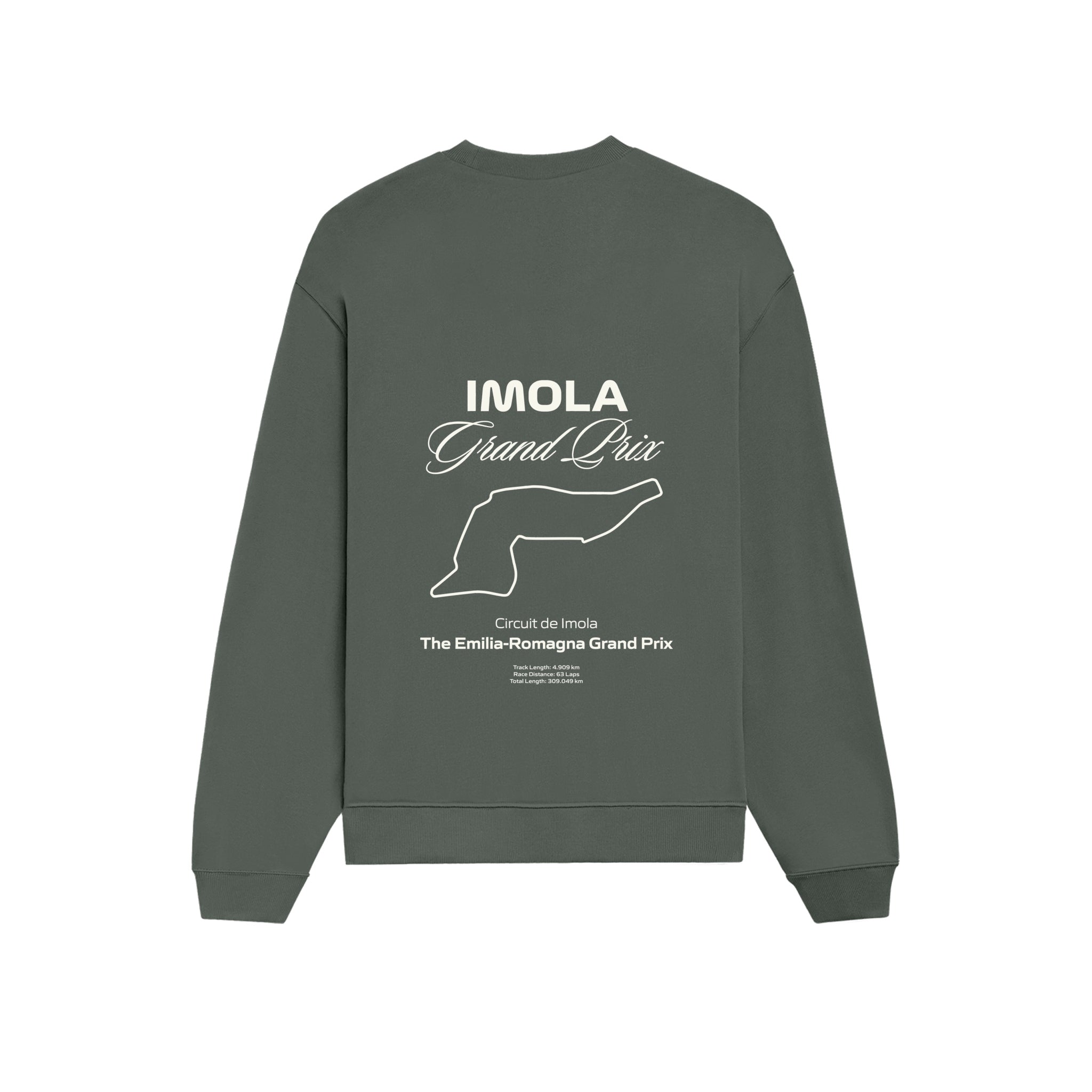 Imola Grand Prix Oversize Sweatshirt - Antrasit - arka görünüm