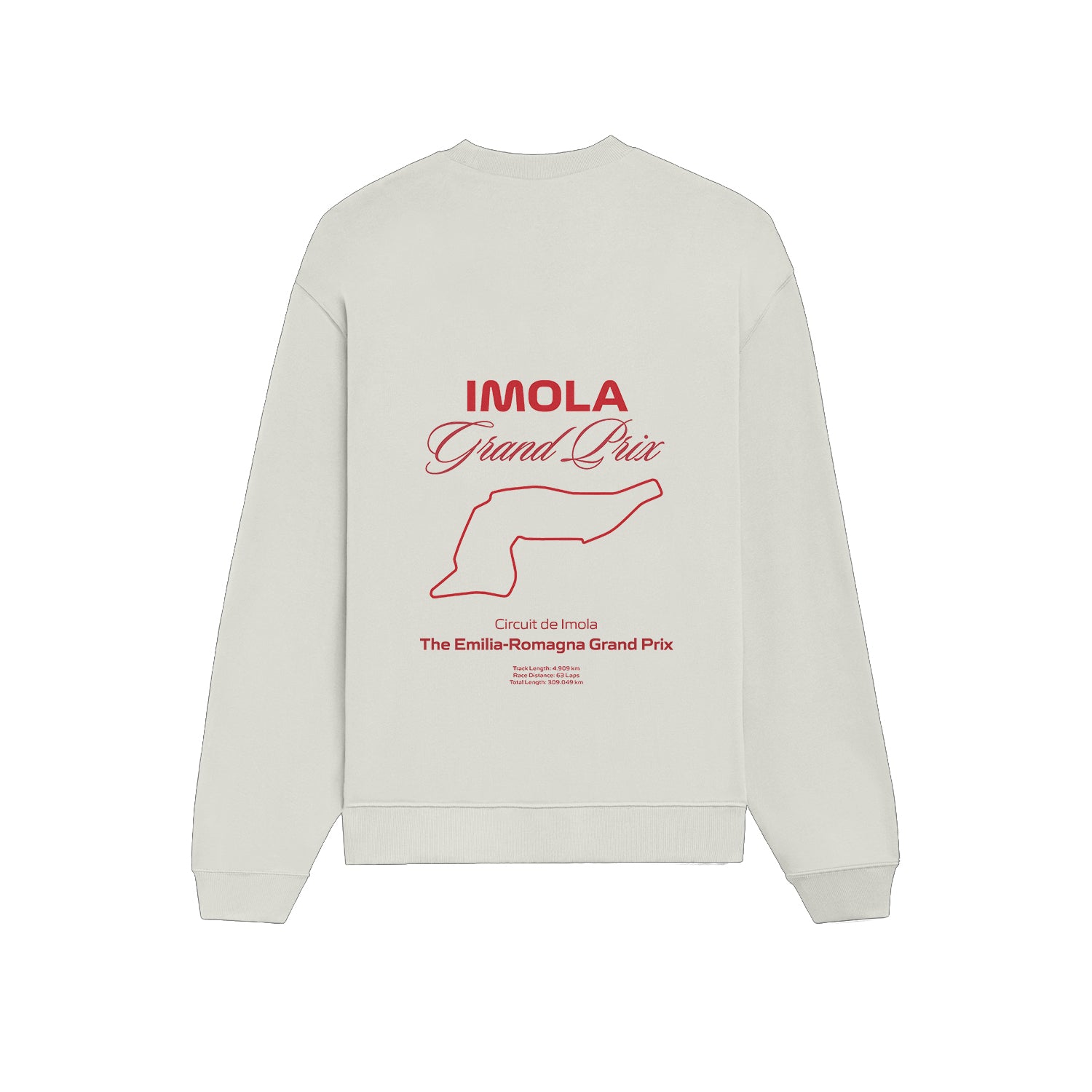 Imola Grand Prix Oversize Sweatshirt - Beyaz - arka görünüm
