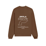 Imola Grand Prix Oversize Sweatshirt - Kahverengi - arka görünüm