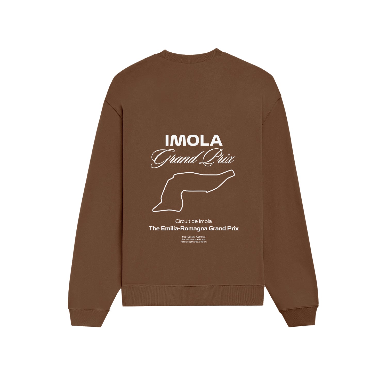 Imola Grand Prix Oversize Sweatshirt - Kahverengi - arka görünüm
