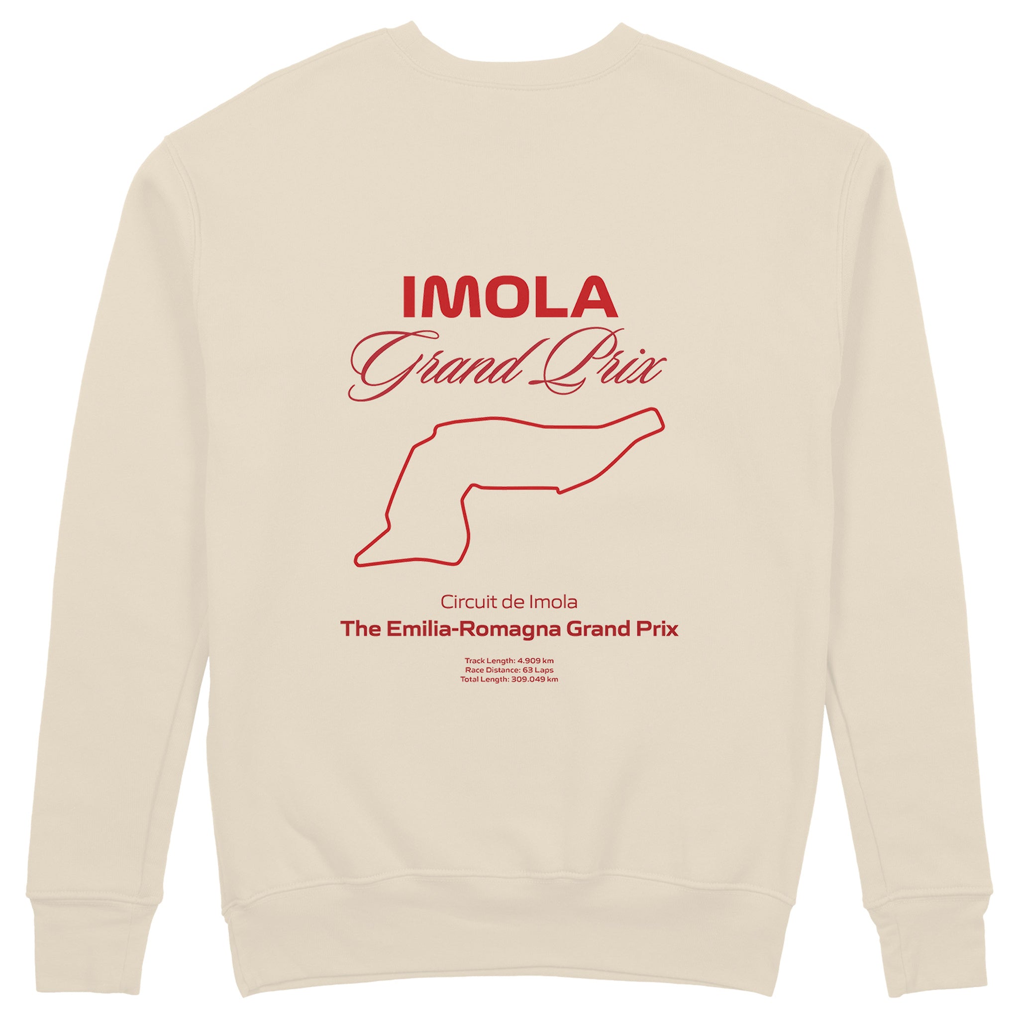 Imola Grand Prix Sweatshirt - Bej - arka görünüm