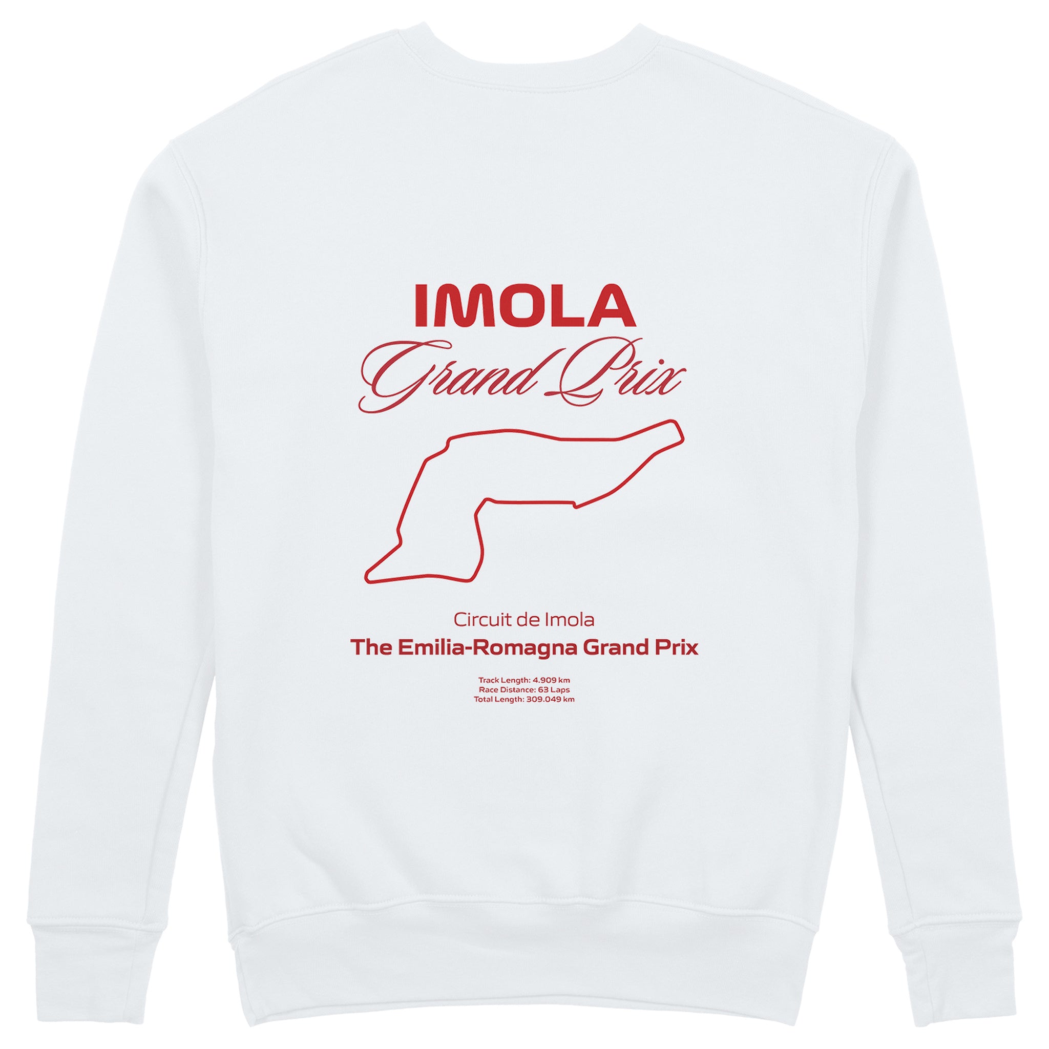 Imola Grand Prix Sweatshirt - Beyaz - arka görünüm