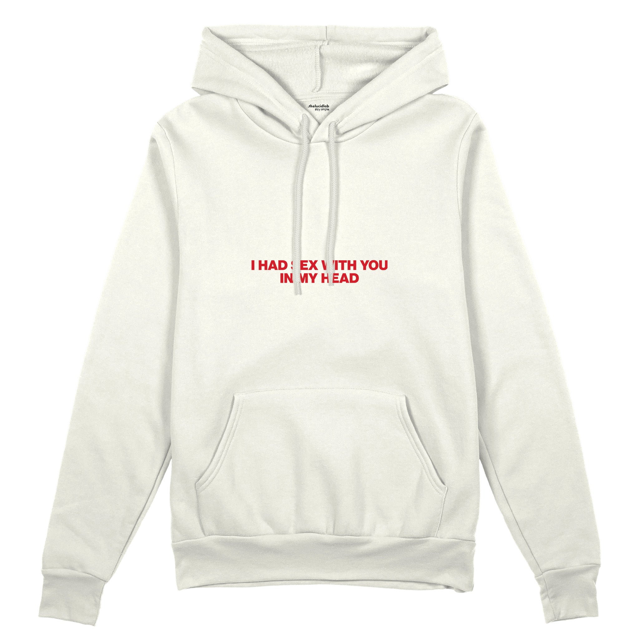 In My Head Oversize Hoodie - Beyaz - ön görünüm