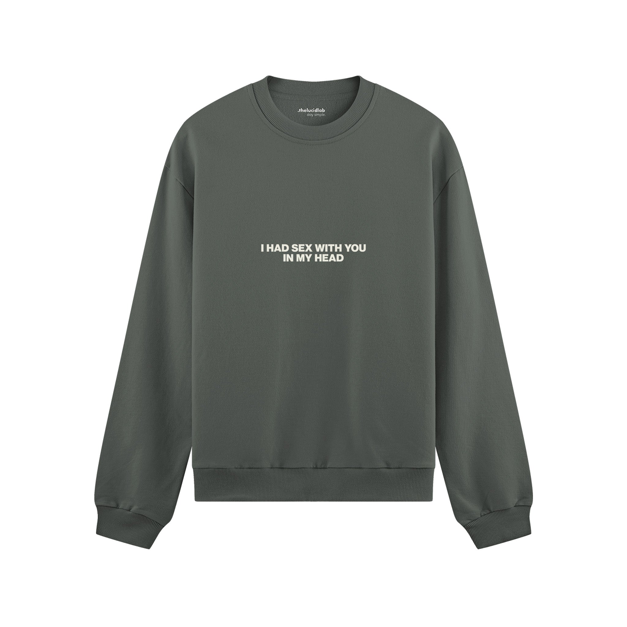 In My Head Oversize Sweatshirt - Antrasit - ön görünüm