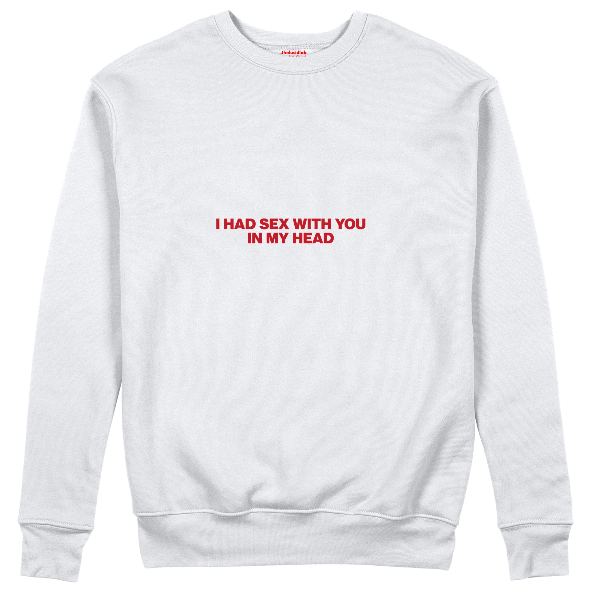 In My Head Sweatshirt - Beyaz - ön görünüm