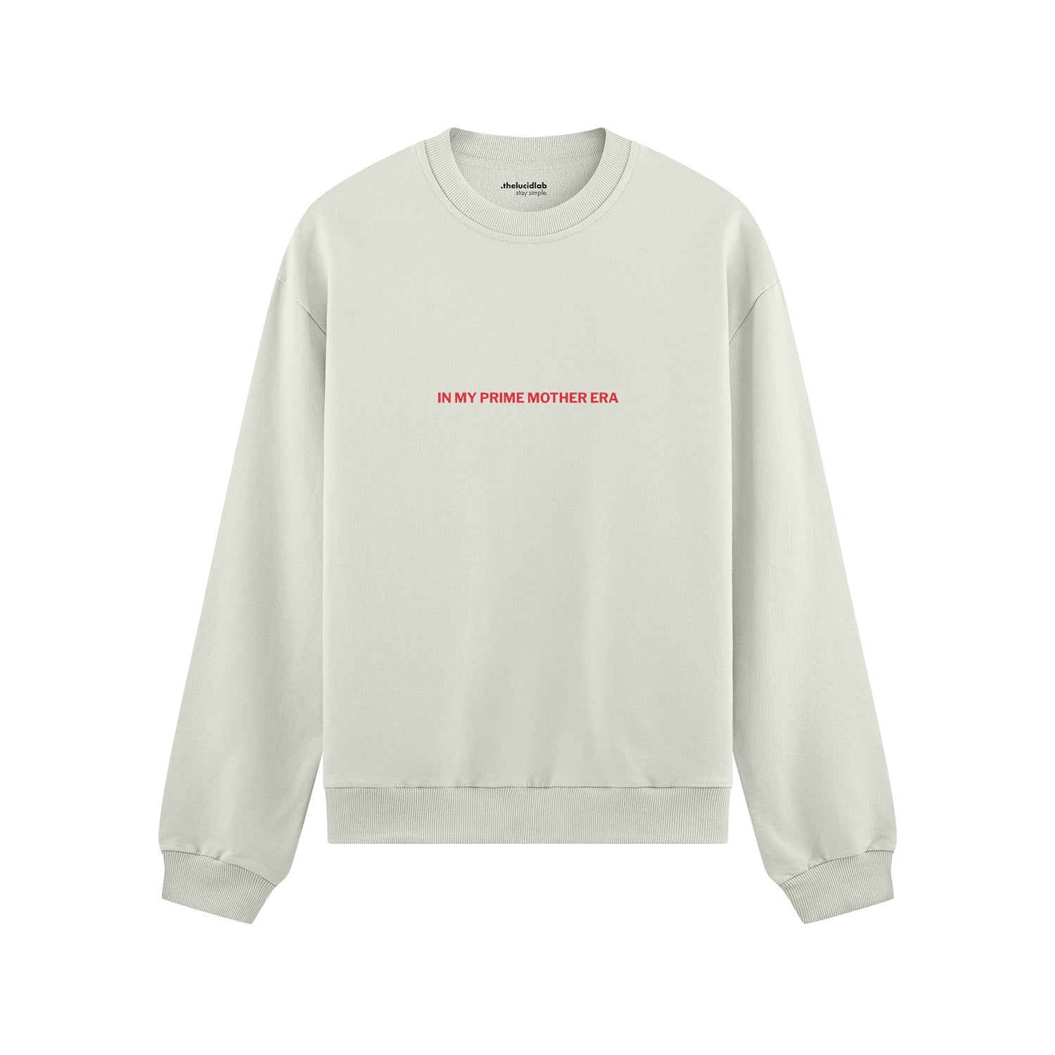 In My Prime Mother Era Oversize Sweatshirt - Beyaz - ön görünüm