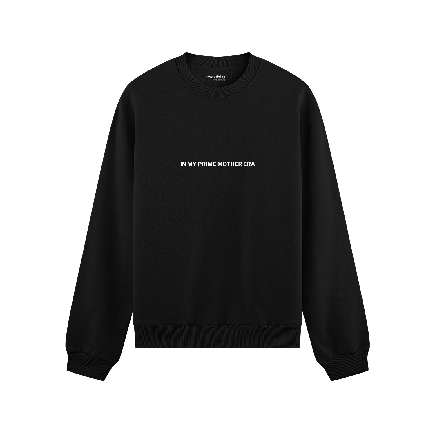 In My Prime Mother Era Oversize Sweatshirt - Siyah - ön görünüm