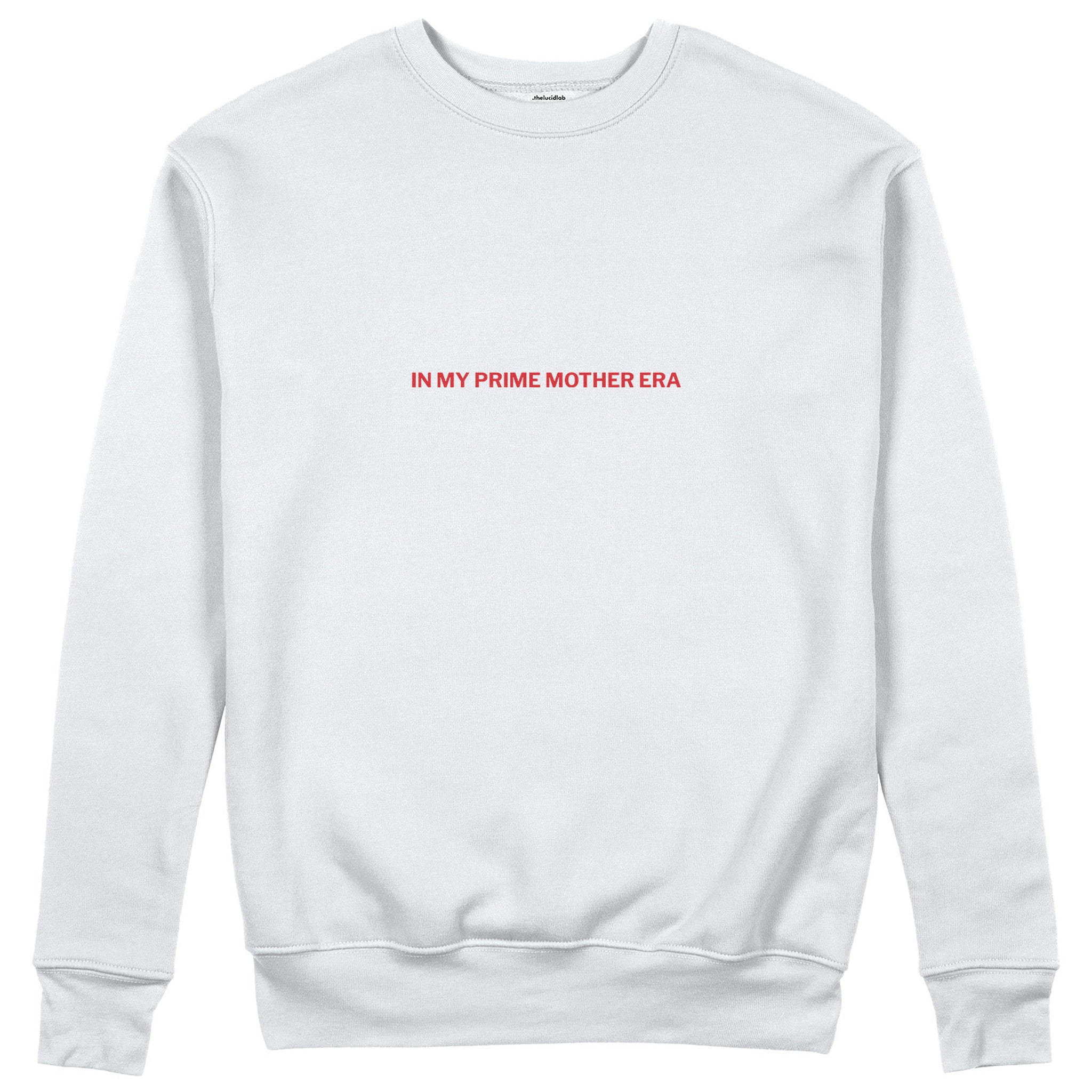 In My Prime Mother Era Sweatshirt - Beyaz - ön görünüm