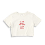It's a Gemini Crop Tişört - ekru