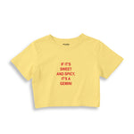 It's a Gemini Crop Tişört - sari
