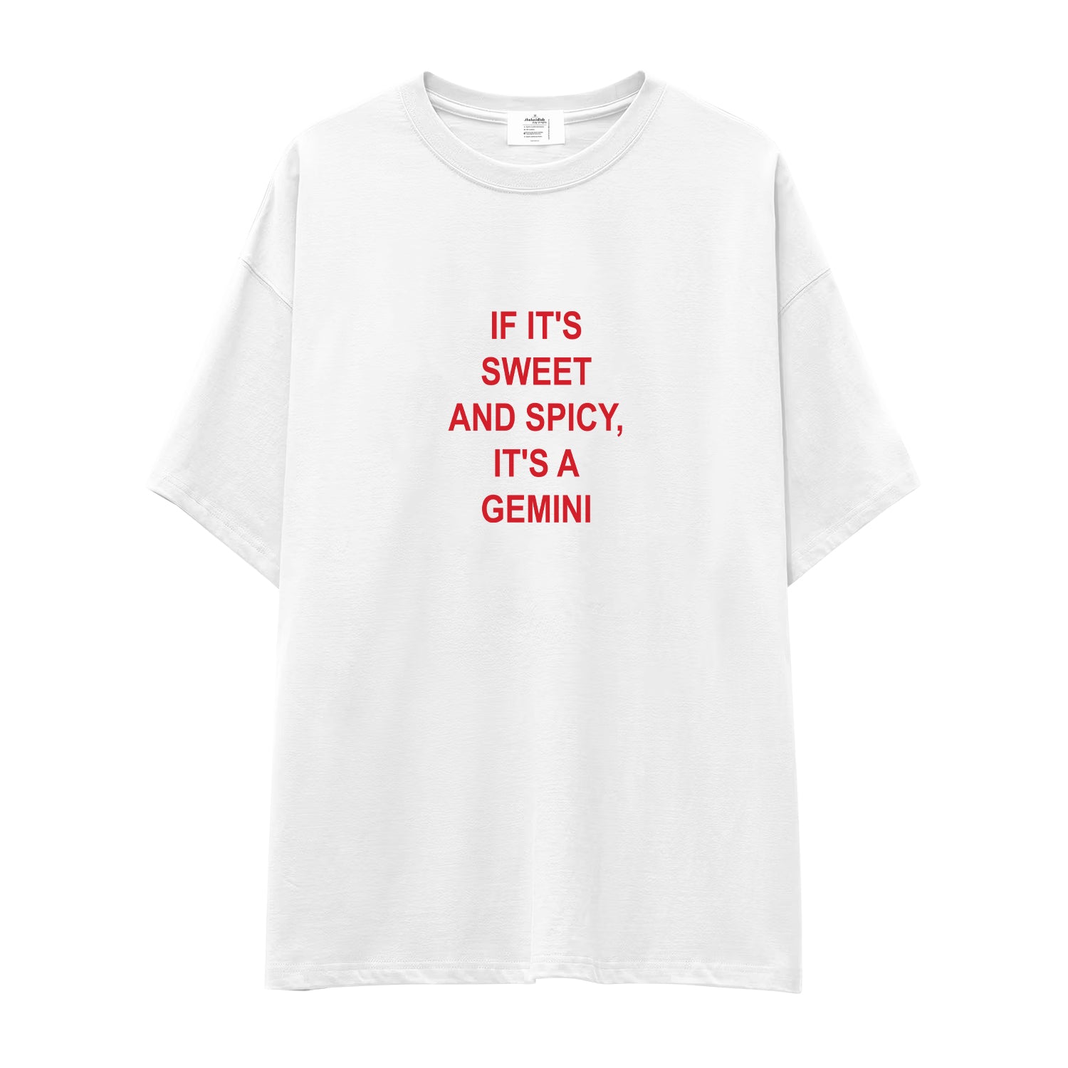 It's a Gemini Oversize Tişört - beyaz