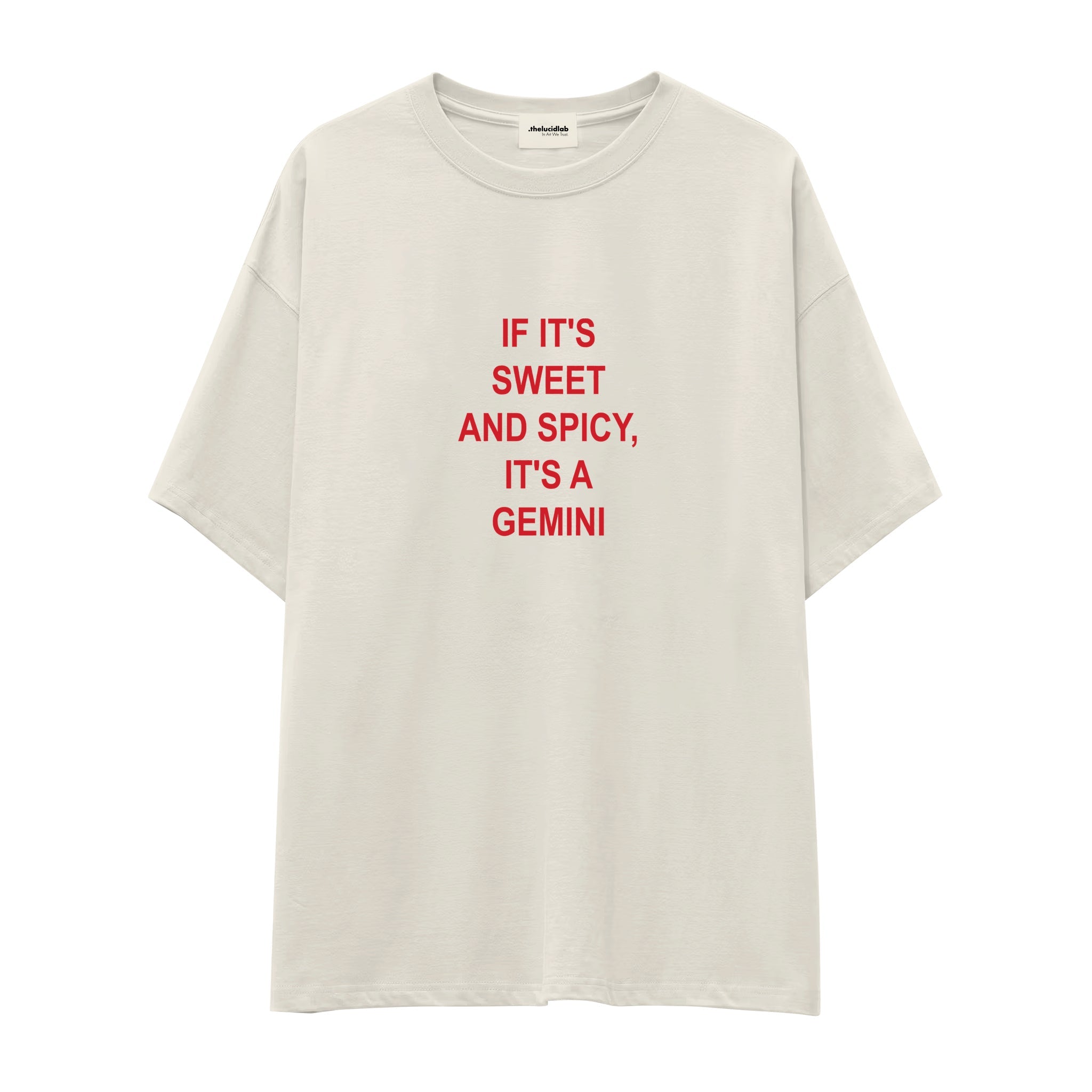 It's a Gemini Oversize Tişört - ekru