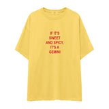 It's a Gemini Oversize Tişört - sari