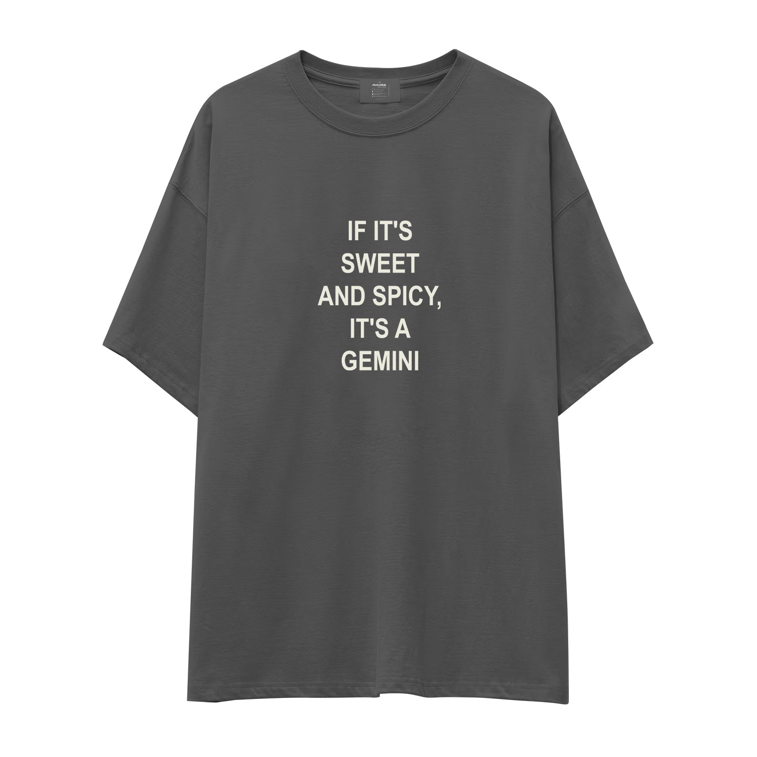 It's a Gemini Oversize Tişört - antrasit