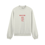 Jobs Too Oversize Sweatshirt - Beyaz - ön görünüm