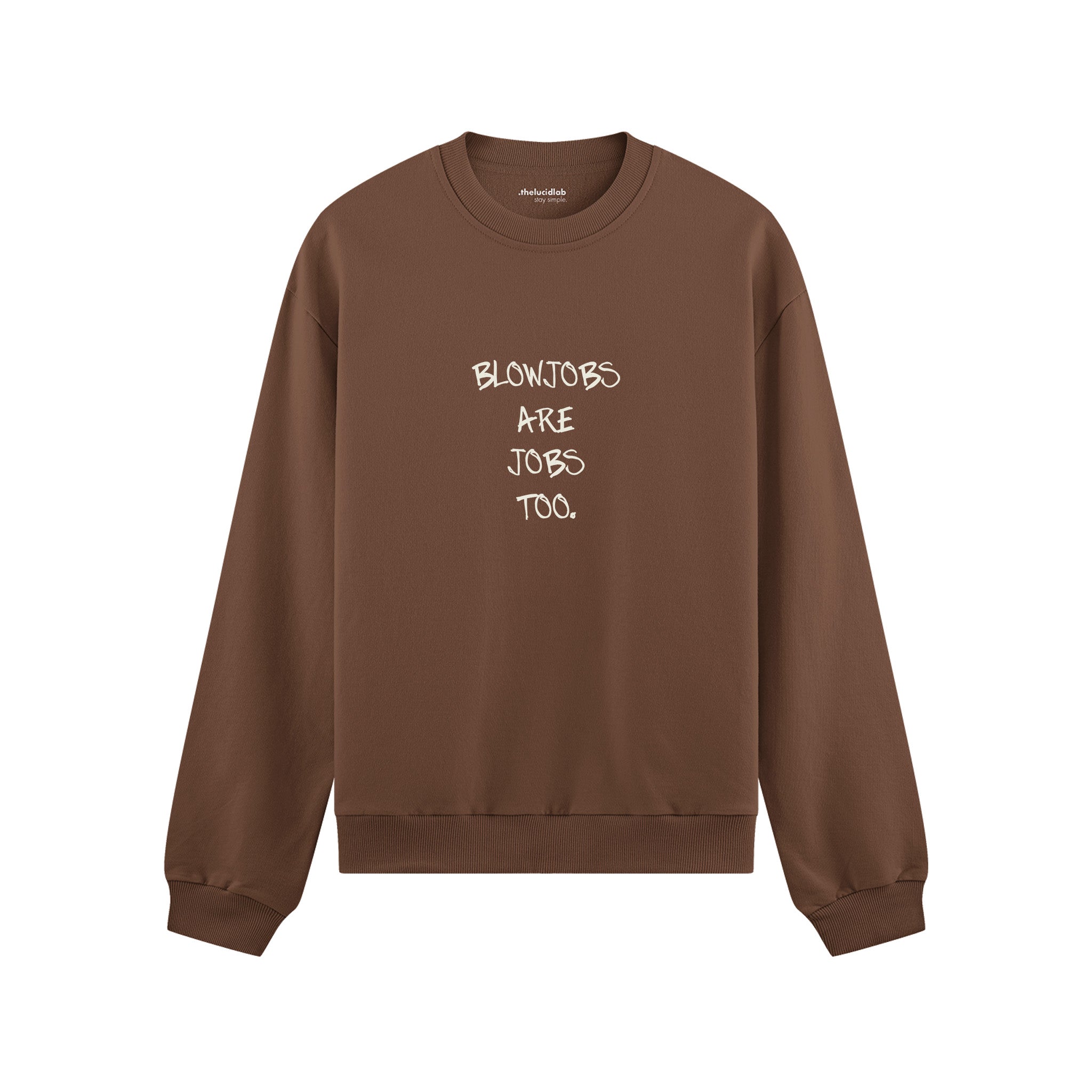Jobs Too Oversize Sweatshirt - Kahverengi - ön görünüm