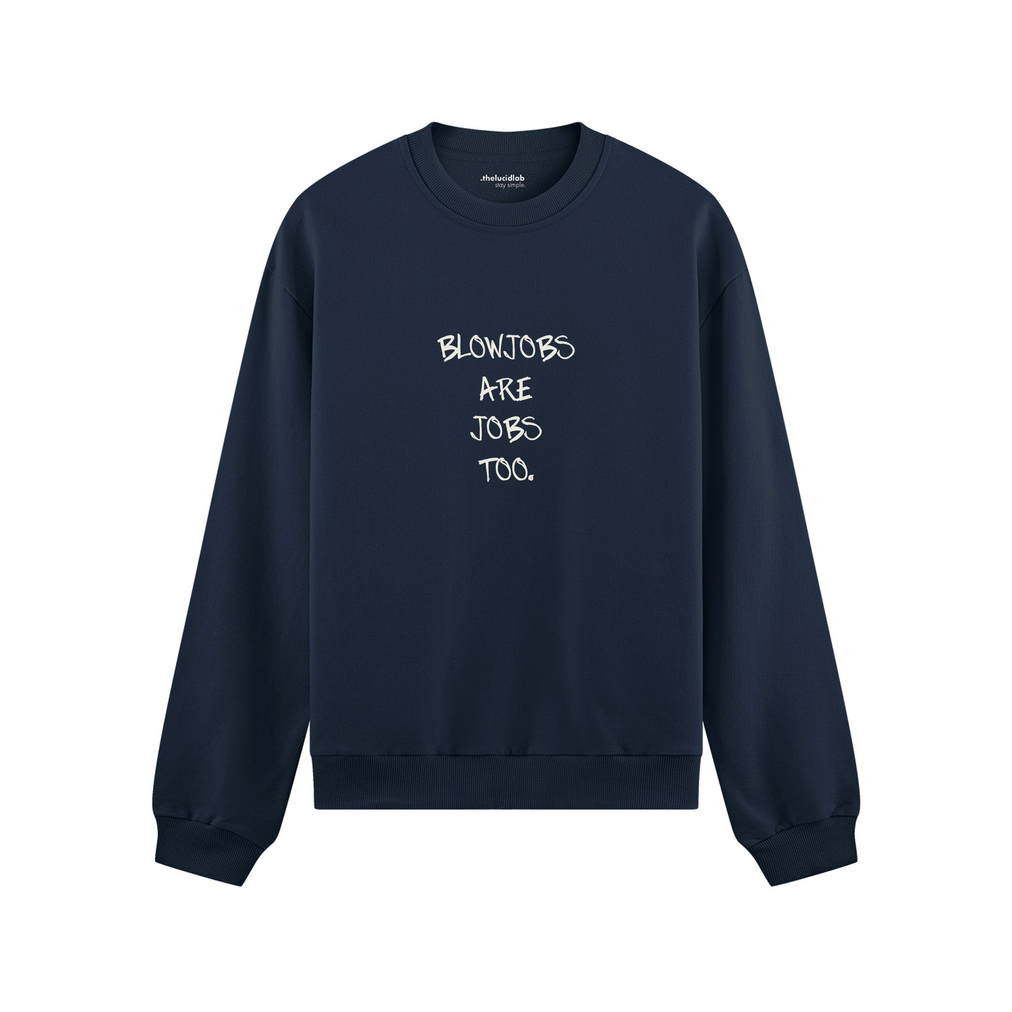 Jobs Too Oversize Sweatshirt - Lacivert - ön görünüm