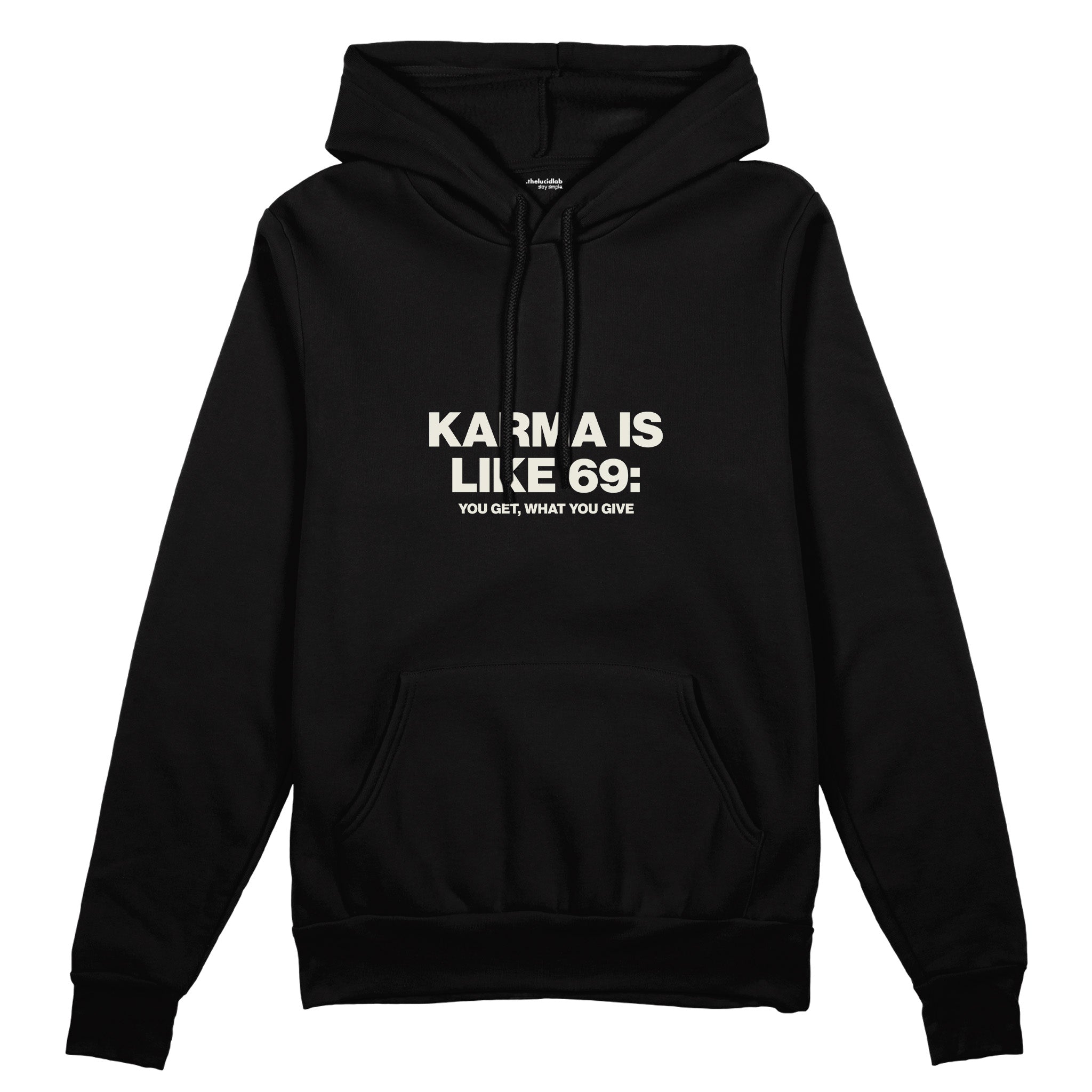 Karma Is Like 69 Oversize Hoodie - Siyah - ön görünüm