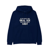 Keep Your Mouth Shut Hoodie - Lacivert - ön görünüm